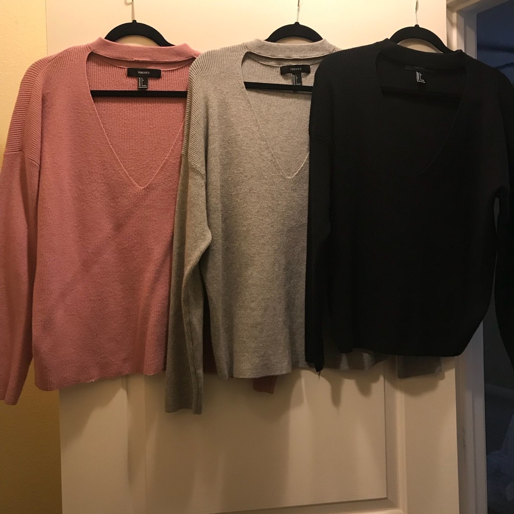 3 sweaters from forever 21